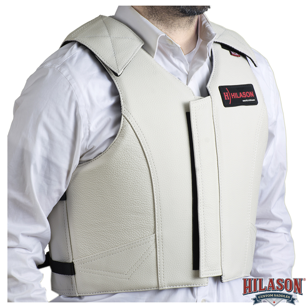 Chaleco protector de cuero de seguridad para montar toros a caballo occidental HS HILASON y rodeo - Imagen 176 de 182