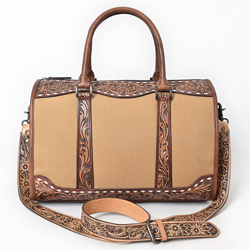 Bolso de mujer AD American Darling lona tocado a mano manta de cuero genuino - Imagen 26 de 32