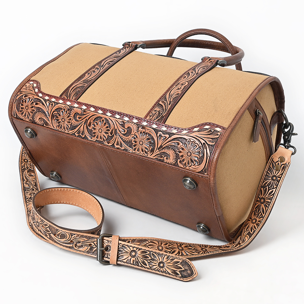 Bolso de mujer AD American Darling lona tocado a mano manta de cuero genuino - Imagen 29 de 32