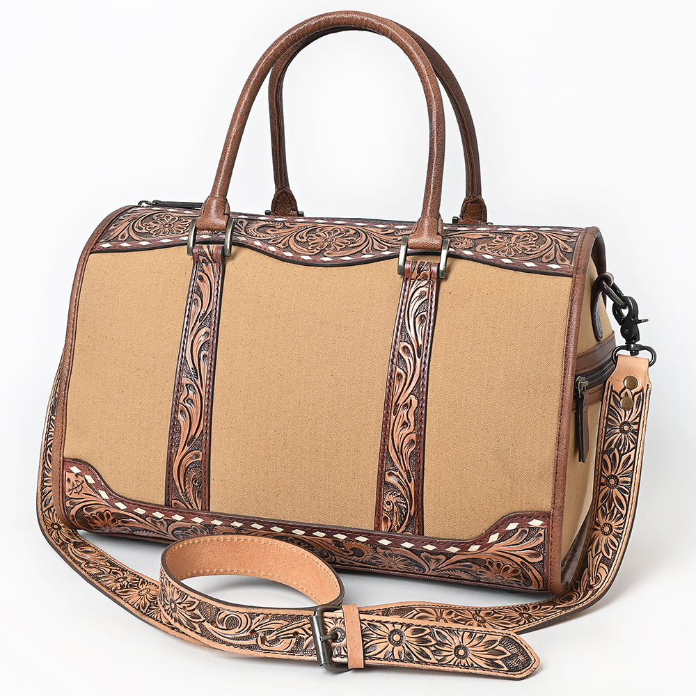 Bolso de mujer AD American Darling lona tocado a mano manta de cuero genuino - Imagen 25 de 32