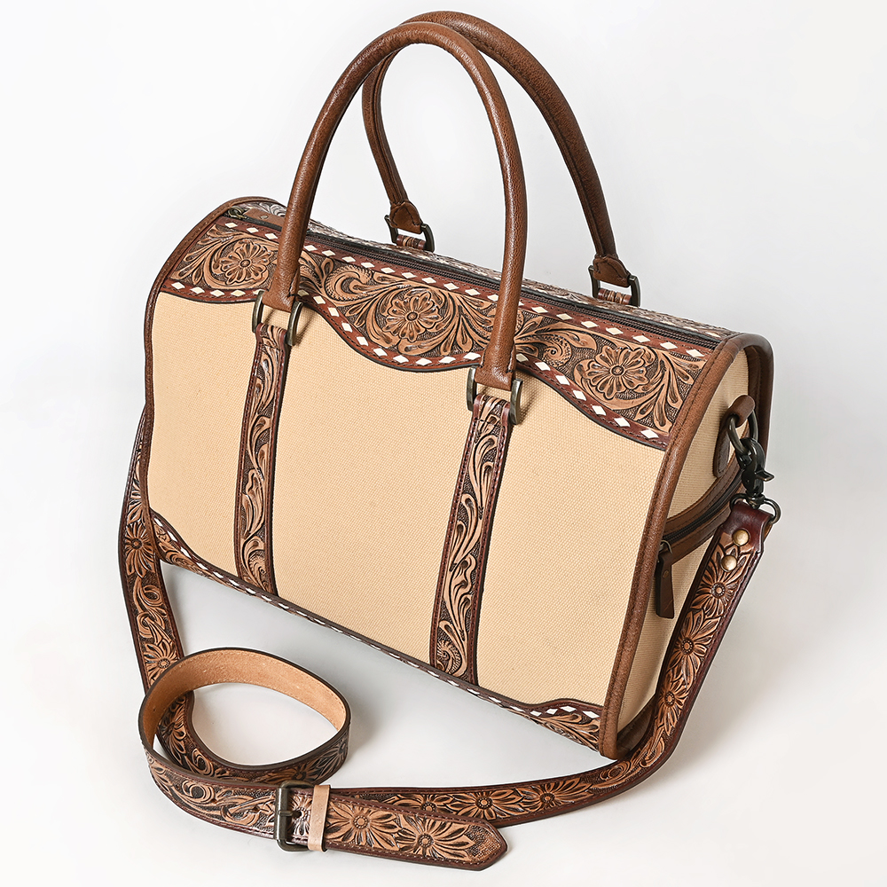 Bolso de mujer AD American Darling lona tocado a mano manta de cuero genuino - Imagen 21 de 32