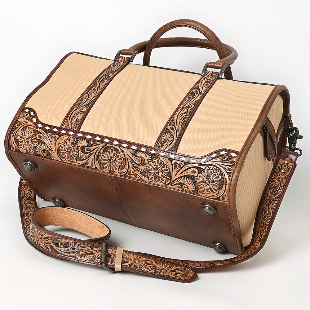 Bolso de mujer AD American Darling lona tocado a mano manta de cuero genuino - Imagen 22 de 32