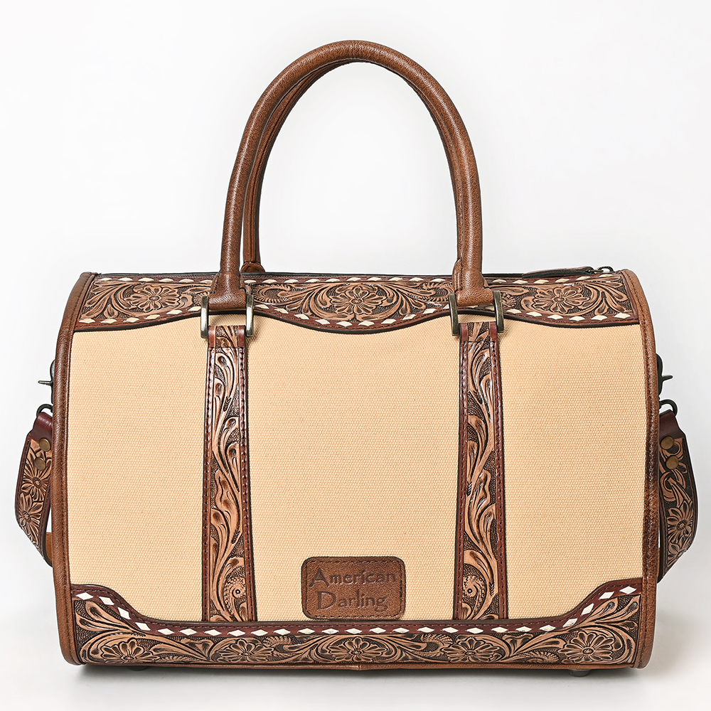 Bolso de mujer AD American Darling lona tocado a mano manta de cuero genuino - Imagen 23 de 32