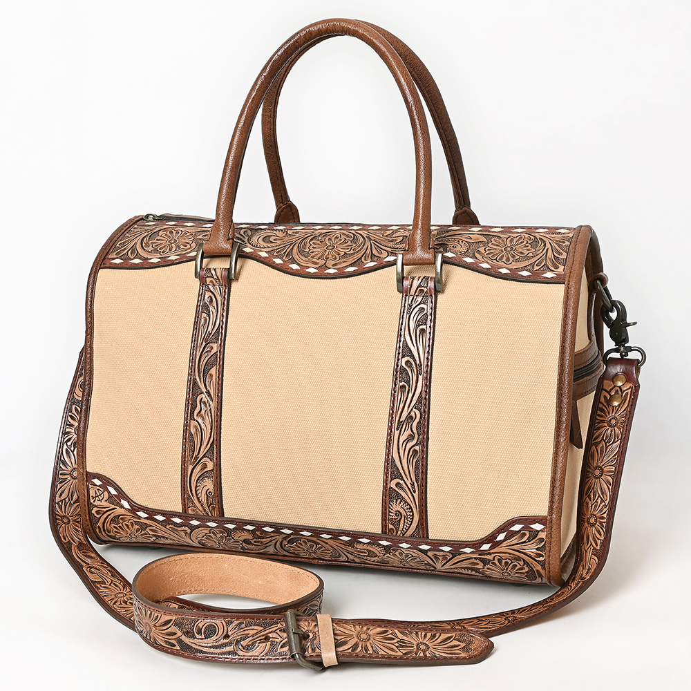 Bolso de mujer AD American Darling lona tocado a mano manta de cuero genuino - Imagen 17 de 32
