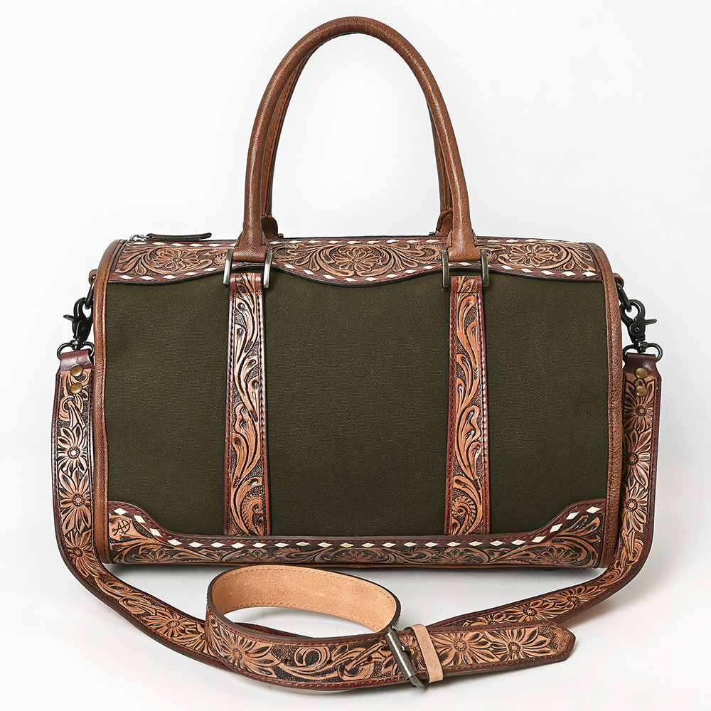 Bolso de mujer AD American Darling lona tocado a mano manta de cuero genuino - Imagen 10 de 32