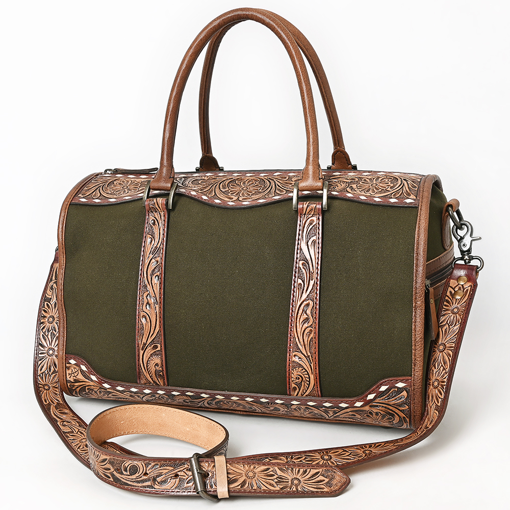 Bolso de mujer AD American Darling lona tocado a mano manta de cuero genuino - Imagen 9 de 32