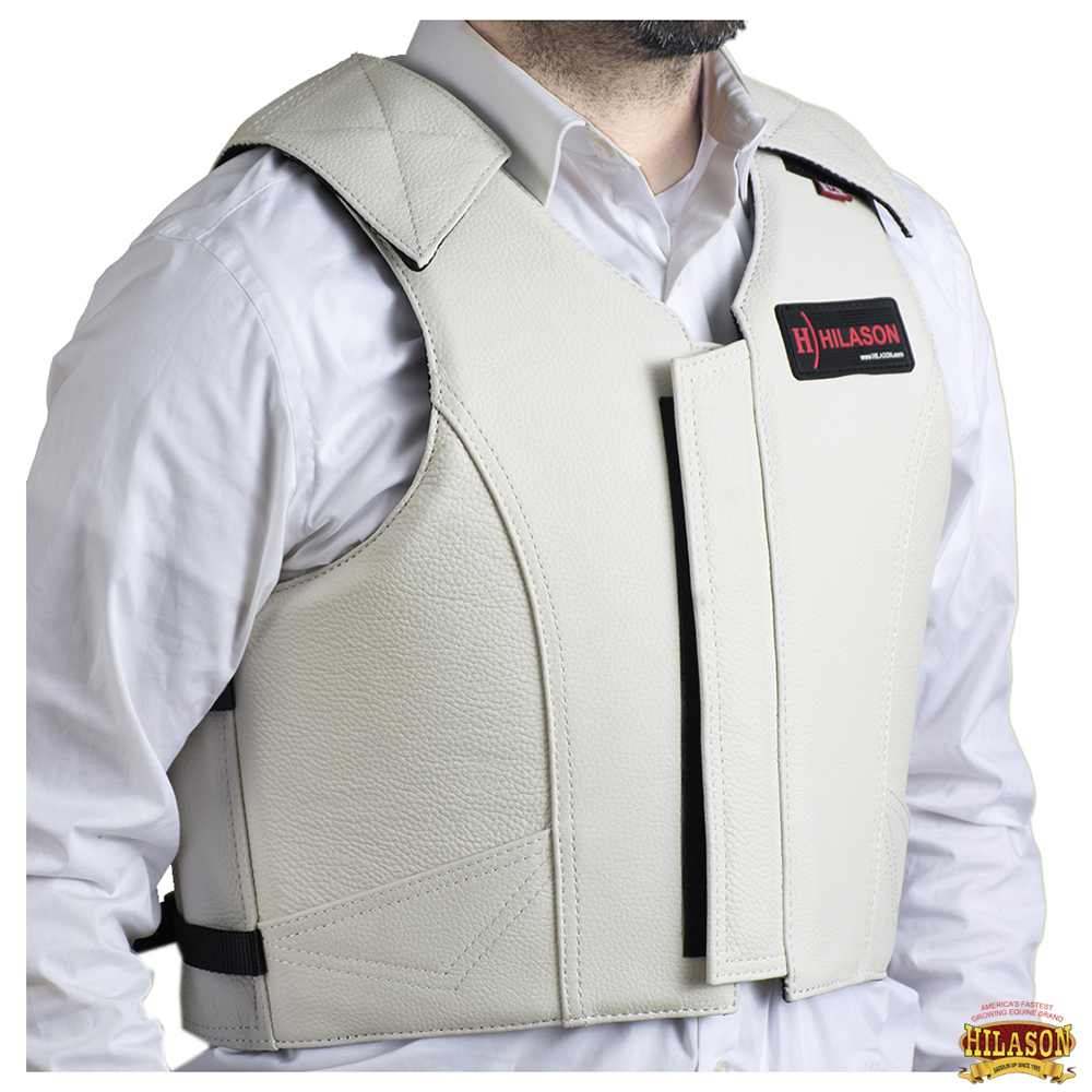 Chaleco protector de cuero de seguridad para montar toros a caballo occidental HS HILASON y rodeo - Imagen 152 de 182
