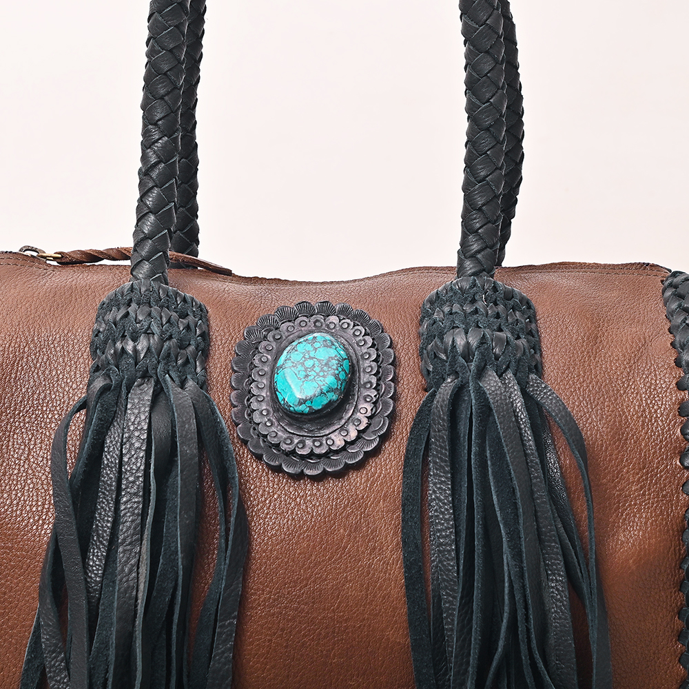 AD American Darling Duffel Hair on Genuine Leather Western Women Bag | Handbag - Picture 55 of 58