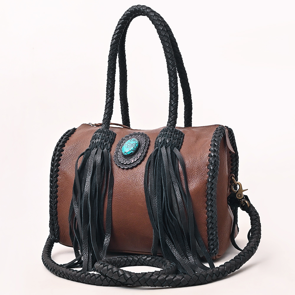 AD American Darling Duffel Hair on Genuine Leather Western Women Bag | Handbag - Picture 52 of 58