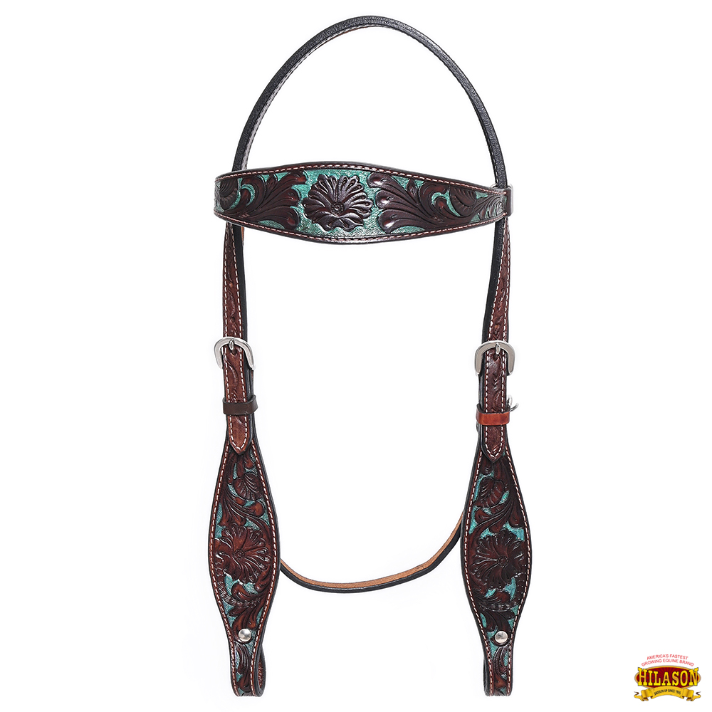 BH HILASON Western Horse Headstall Breast Collar Set Tack Genuine American - Picture 174 of 247