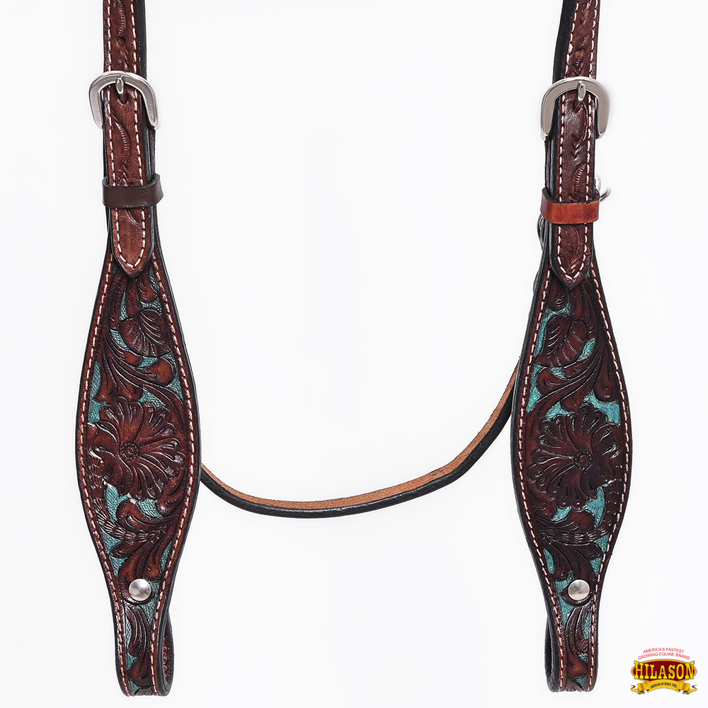 BH HILASON Western Horse Headstall Breast Collar Set Tack Genuine American - Picture 176 of 247