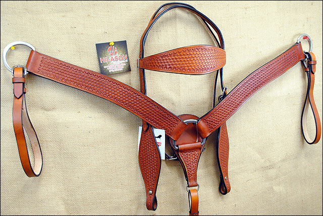BH HILASON Western Horse Headstall Breast Collar Set Tack Genuine American - Picture 98 of 247