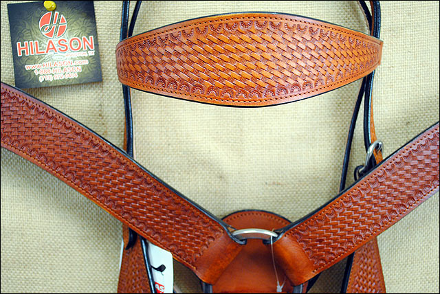 BH HILASON Western Horse Headstall Breast Collar Set Tack Genuine American - Picture 99 of 247
