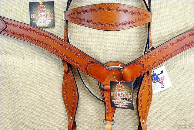 BH HILASON Western Horse Headstall Breast Collar Set Tack Genuine American - Picture 48 of 247