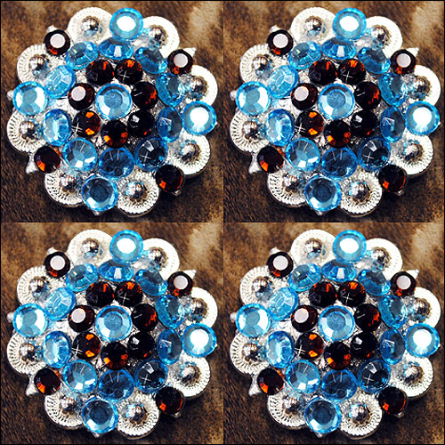 Conchos Berry Vidrio Estrás Artesanal 78HS Bling 1,5" Silla de montar de caballo Tack Western - Imagen 180 de 181