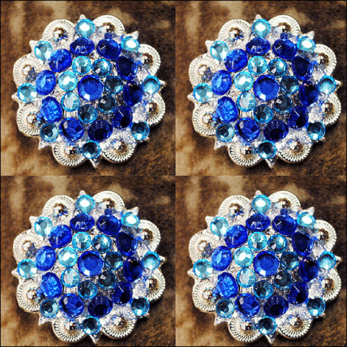 Conchos Berry Vidrio Estrás Artesanal 78HS Bling 1,5" Silla de montar de caballo Tack Western - Imagen 62 de 181