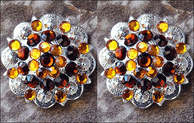 Conchos Berry Vidrio Estrás Artesanal 78HS Bling 1,5" Silla de montar de caballo Tack Western - Imagen 177 de 181