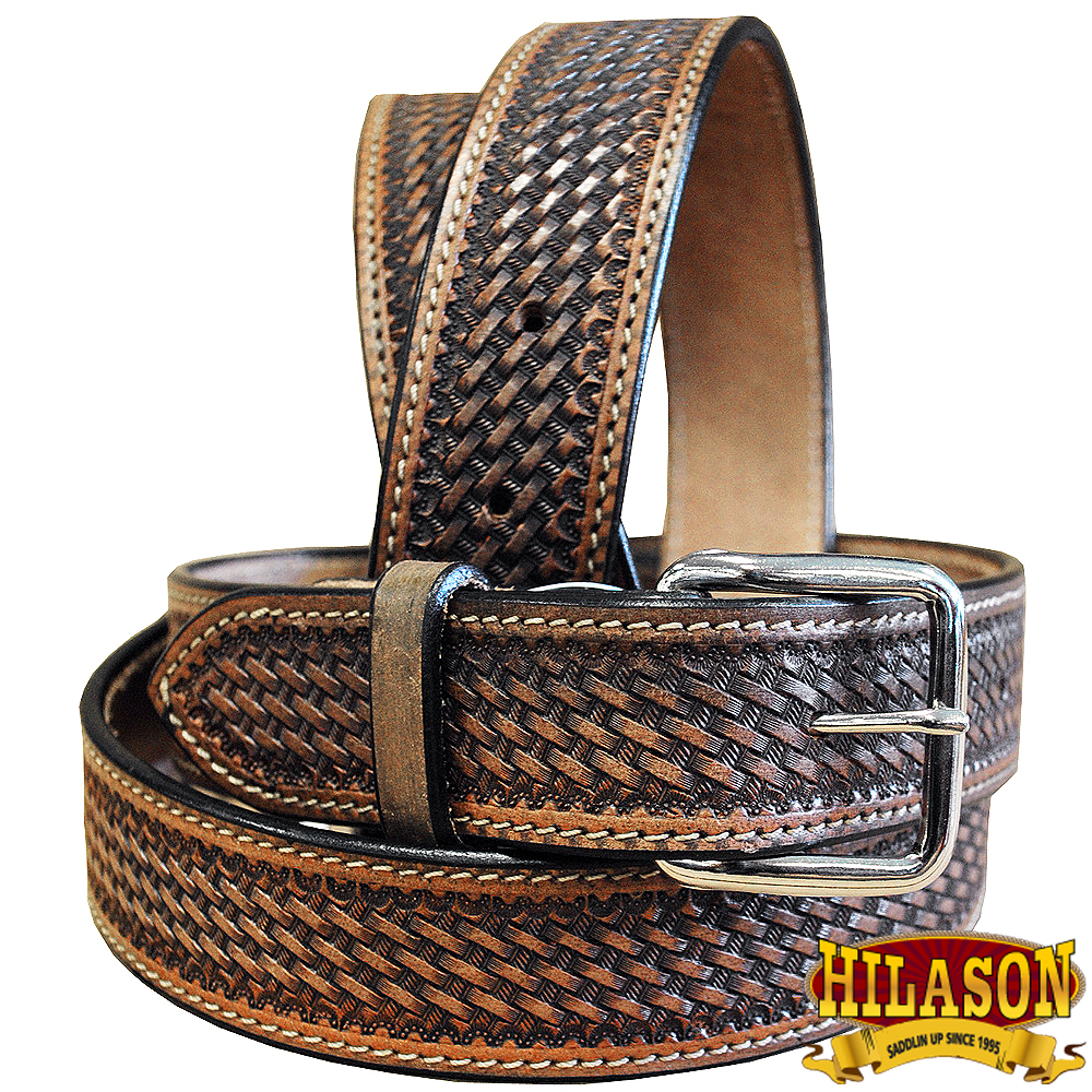 C-2-30 30/" Hilason Oakleaf Made In The Usa Gun Holster Leather Work Belt Brown