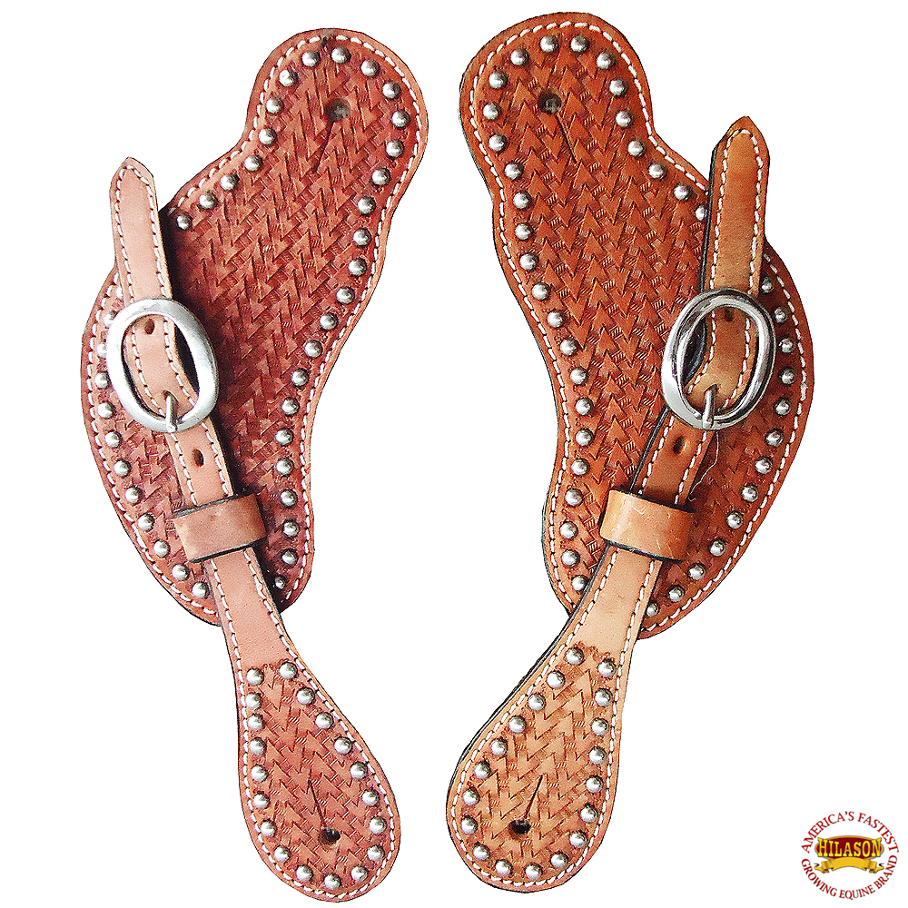 Leather Spur Strap Western Light Oil Black Hilason U-S109