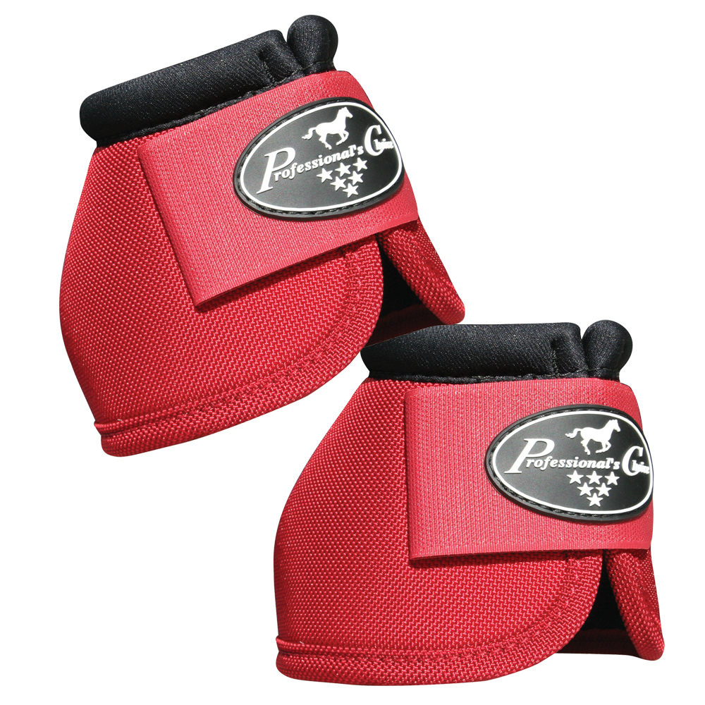 Performers First Choice medium red pro guard bell boots horse tack equine 