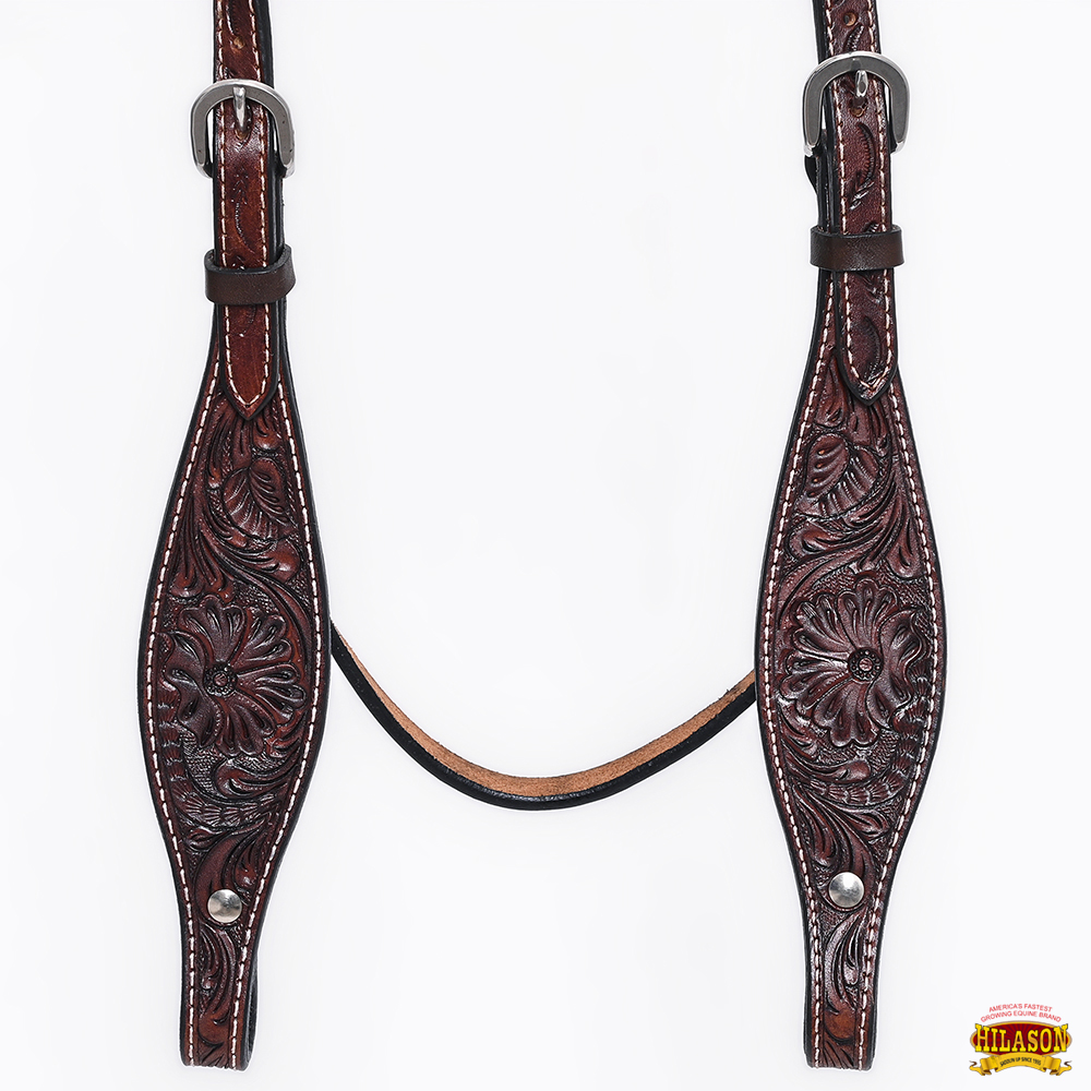BH HILASON Western Horse Headstall Breast Collar Set Tack Genuine American - Picture 160 of 247