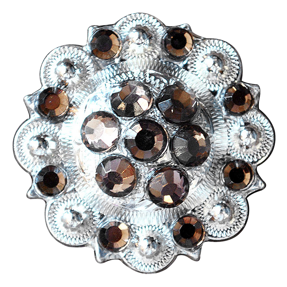 C-TY02 SET OF 2 HILASON WESTERN BERRY CONCHOS GLASS RHINESTONES BLING 1.5/" TACK