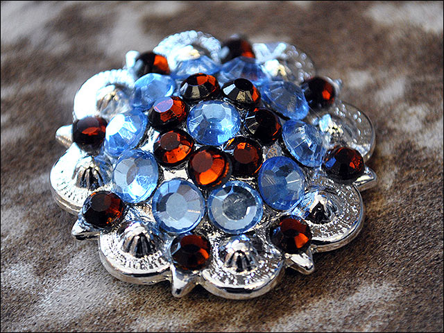 Conchos Berry Vidrio Estrás Artesanal 78HS Bling 1,5" Silla de montar de caballo Tack Western - Imagen 29 de 181
