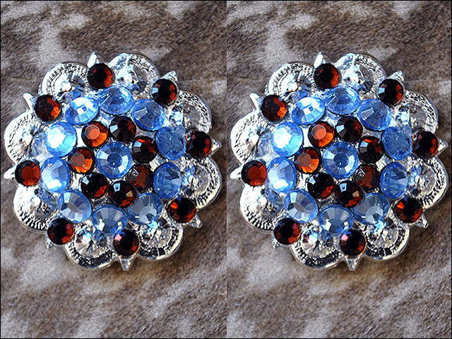 Conchos Berry Vidrio Estrás Artesanal 78HS Bling 1,5" Silla de montar de caballo Tack Western - Imagen 31 de 181