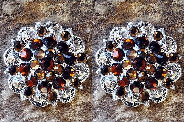Conchos Berry Vidrio Estrás Artesanal 78HS Bling 1,5" Silla de montar de caballo Tack Western - Imagen 79 de 181