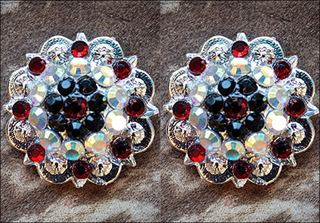 Conchos Berry Vidrio Estrás Artesanal 78HS Bling 1,5" Silla de montar de caballo Tack Western - Imagen 117 de 181