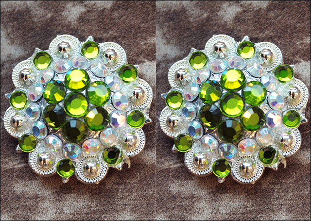 Conchos Berry Vidrio Estrás Artesanal 78HS Bling 1,5" Silla de montar de caballo Tack Western - Imagen 157 de 181
