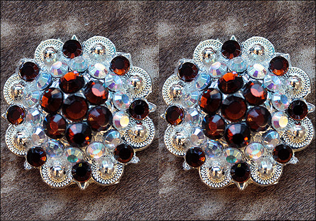 Conchos Berry Vidrio Estrás Artesanal 78HS Bling 1,5" Silla de montar de caballo Tack Western - Imagen 173 de 181