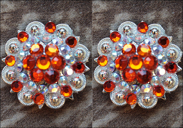 Conchos Berry Vidrio Estrás Artesanal 78HS Bling 1,5" Silla de montar de caballo Tack Western - Imagen 141 de 181