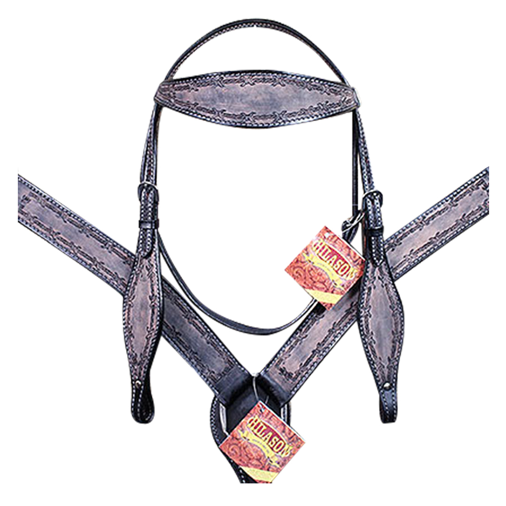 BH HILASON Western Horse Headstall Breast Collar Set Tack Genuine American - Picture 27 of 247