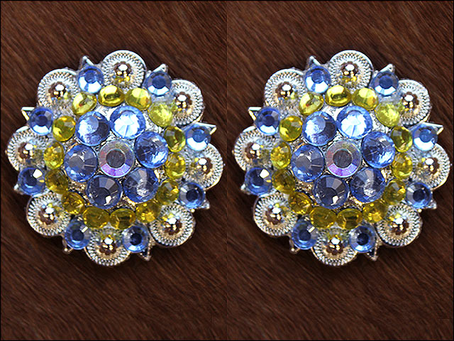 Conchos Berry Vidrio Estrás Artesanal 78HS Bling 1,5" Silla de montar de caballo Tack Western - Imagen 111 de 181