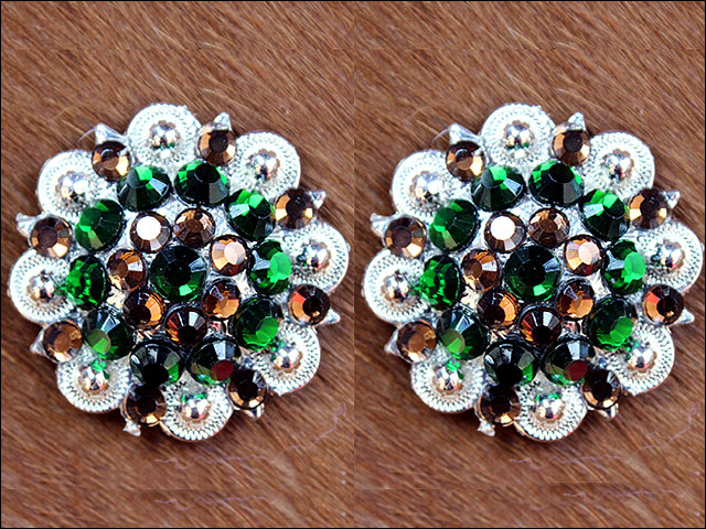 Conchos Berry Vidrio Estrás Artesanal 78HS Bling 1,5" Silla de montar de caballo Tack Western - Imagen 69 de 181