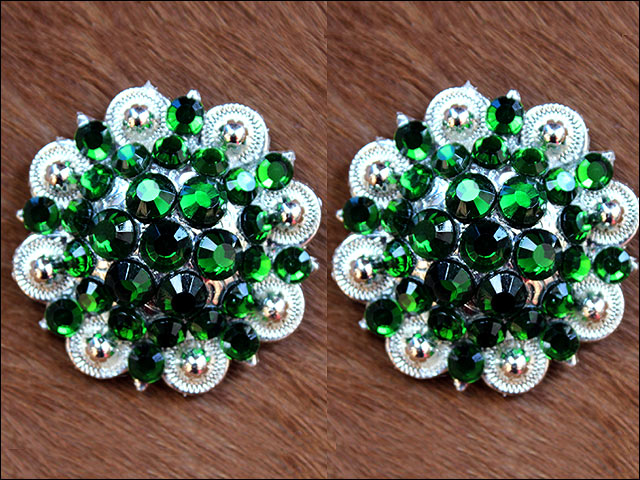 Conchos Berry Vidrio Estrás Artesanal 78HS Bling 1,5" Silla de montar de caballo Tack Western - Imagen 135 de 181