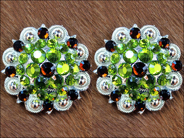 Conchos Berry Vidrio Estrás Artesanal 78HS Bling 1,5" Silla de montar de caballo Tack Western - Imagen 143 de 181