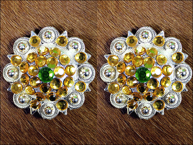 Conchos Berry Vidrio Estrás Artesanal 78HS Bling 1,5" Silla de montar de caballo Tack Western - Imagen 108 de 181