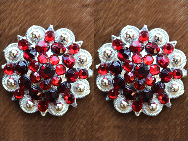 Conchos Berry Vidrio Estrás Artesanal 78HS Bling 1,5" Silla de montar de caballo Tack Western - Imagen 128 de 181