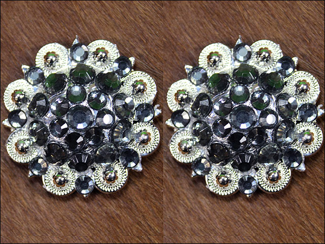 Conchos Berry Vidrio Estrás Artesanal 78HS Bling 1,5" Silla de montar de caballo Tack Western - Imagen 38 de 181