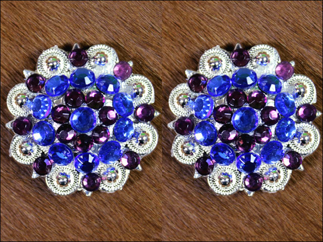 Conchos Berry Vidrio Estrás Artesanal 78HS Bling 1,5" Silla de montar de caballo Tack Western - Imagen 58 de 181