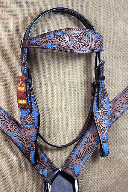 BH HILASON Western Horse Headstall Breast Collar Set Tack Genuine American - Picture 196 of 247