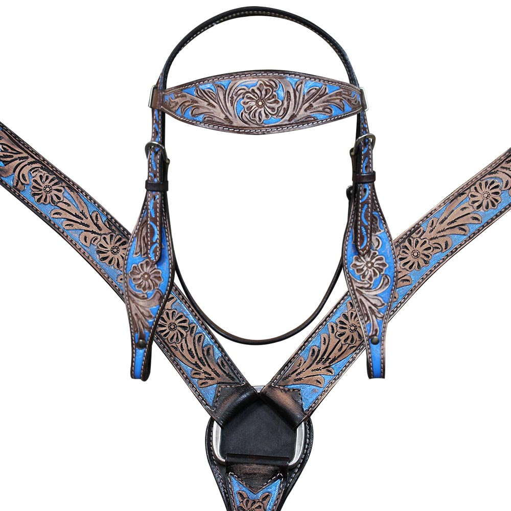 BH HILASON Western Horse Headstall Breast Collar Set Tack Genuine American - Picture 194 of 247