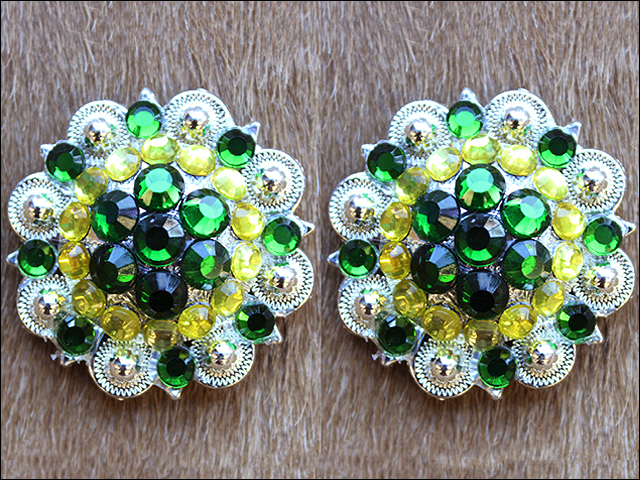 Conchos Berry Vidrio Estrás Artesanal 78HS Bling 1,5" Silla de montar de caballo Tack Western - Imagen 131 de 181