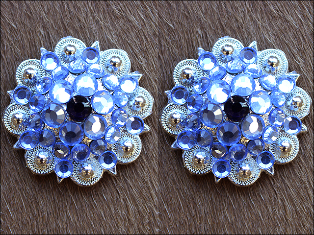 Conchos Berry Vidrio Estrás Artesanal 78HS Bling 1,5" Silla de montar de caballo Tack Western - Imagen 25 de 181