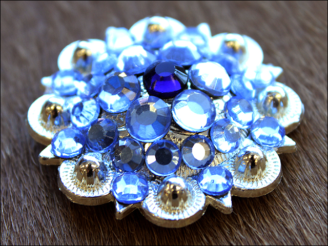 Conchos Berry Vidrio Estrás Artesanal 78HS Bling 1,5" Silla de montar de caballo Tack Western - Imagen 26 de 181