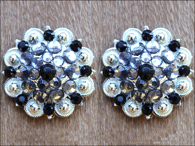 Conchos Berry Vidrio Estrás Artesanal 78HS Bling 1,5" Silla de montar de caballo Tack Western - Imagen 33 de 181