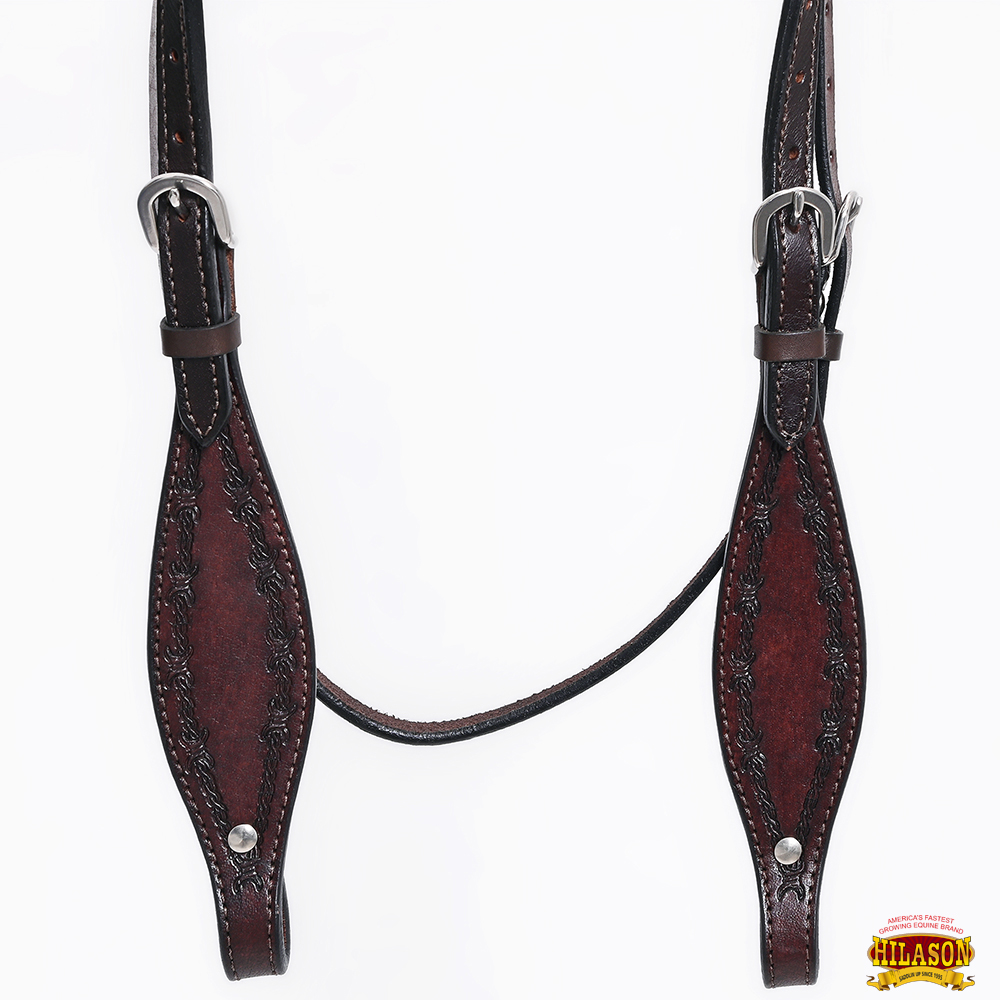 BH HILASON Western Horse Headstall Breast Collar Set Tack Genuine American - Picture 20 of 247