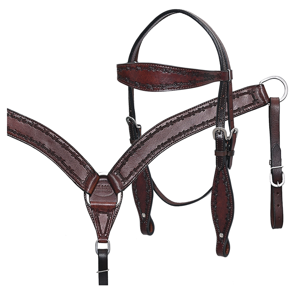 BH HILASON Western Horse Headstall Breast Collar Set Tack Genuine American - Picture 15 of 247